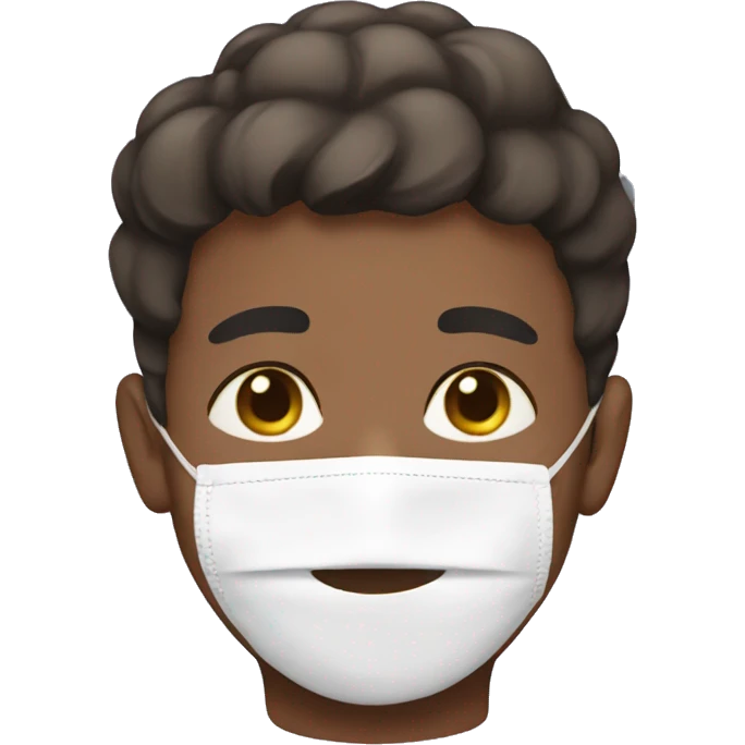Boy with a skincare face mask on emoji