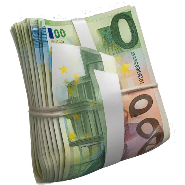 wad of euro bills emoji