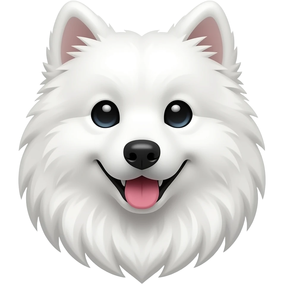 Samoyed head and neck emoji