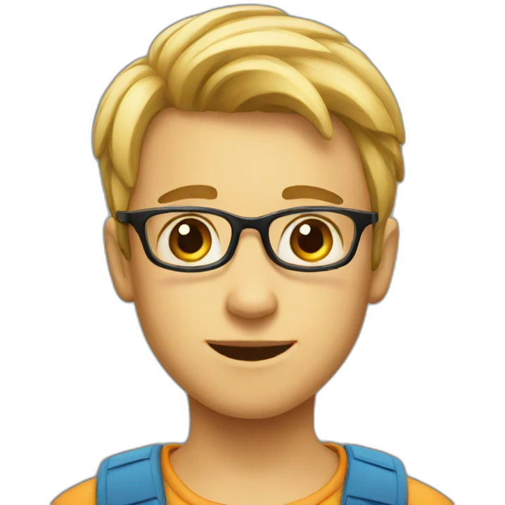 Smart boy emoji