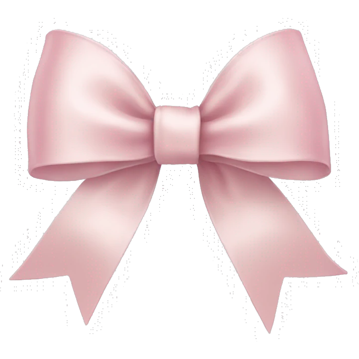Pale pink ribbon bow emoji