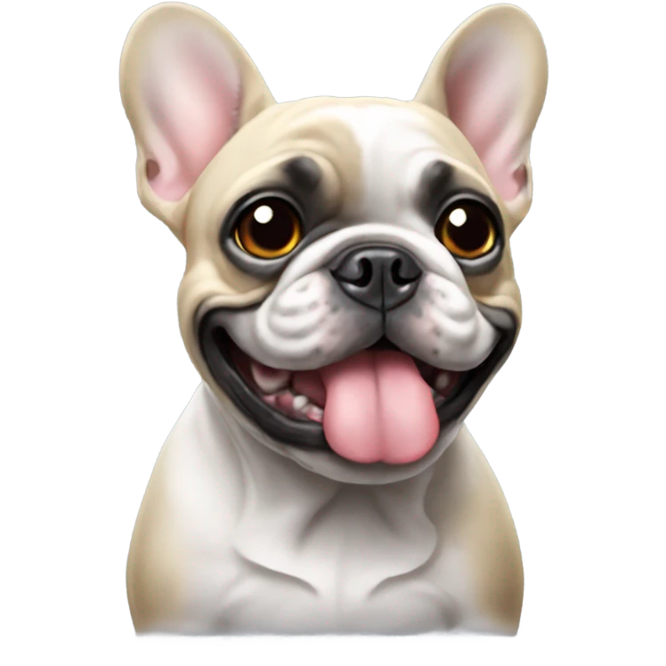 Rainbow french bulldog  emoji