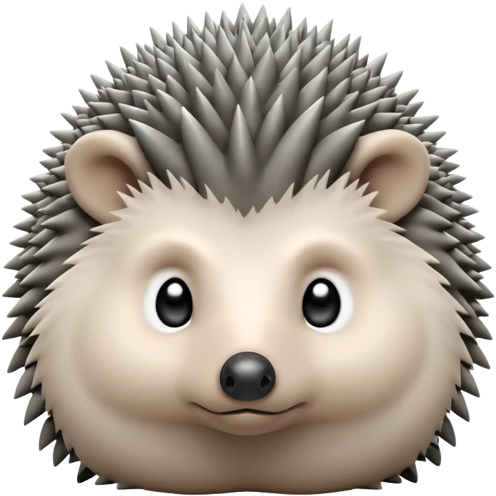 Hedgehog with sad face emoji