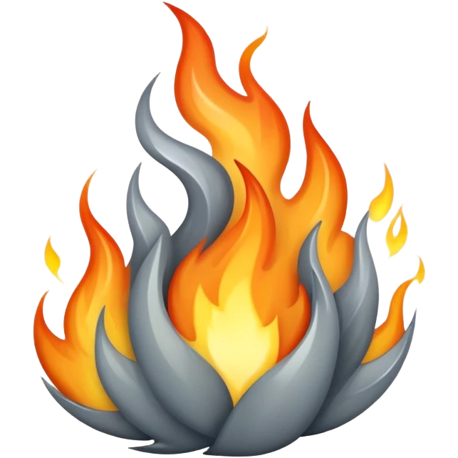 Grey flame  emoji