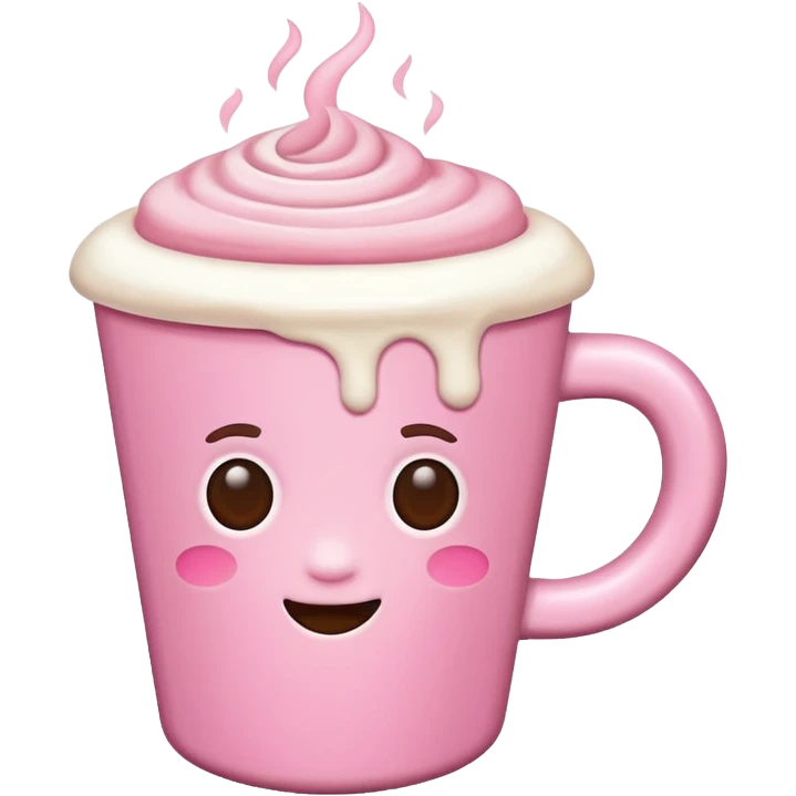 A coffee thats pink emoji