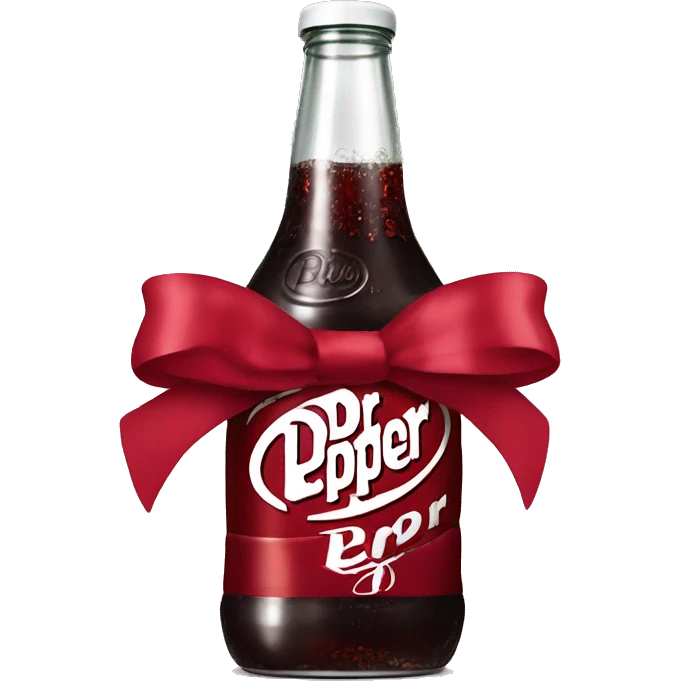 dr Pepper with a bow on top ￼ emoji