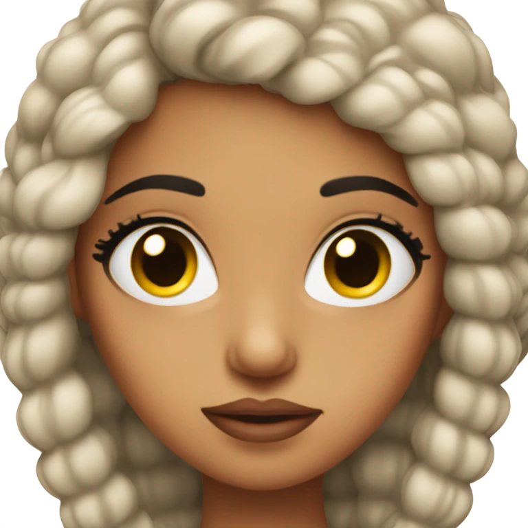 Latina girl wearing fake lashes emoji