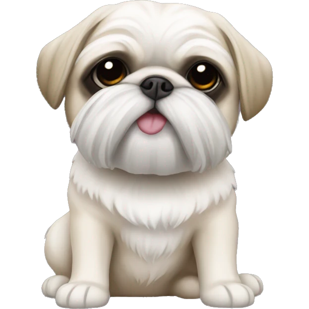 Shih tzu Pug white emoji