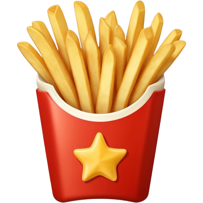 serving of french fries with mayo and ketchup emoji
