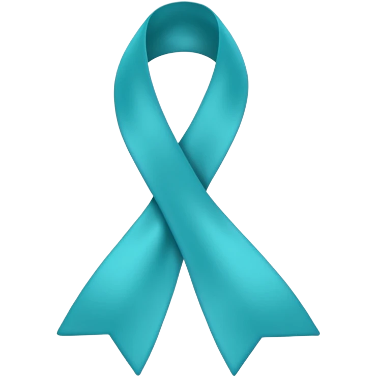 Turquoise cancer ribbon emoji