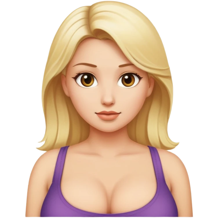 Blonde with big tits emoji