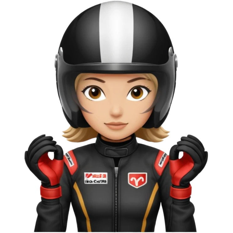 female motorcycle racer emoji