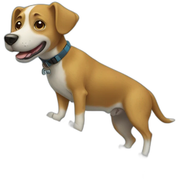 Chien sur un surf emoji