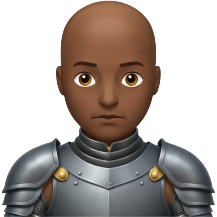 bald knight with dark skin  emoji