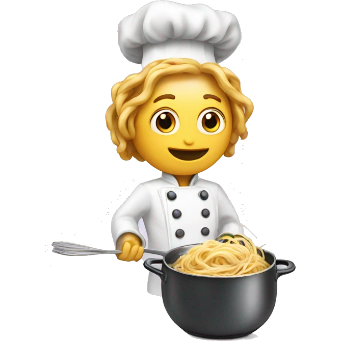 A Magic chef, cooking Spaghetti  emoji
