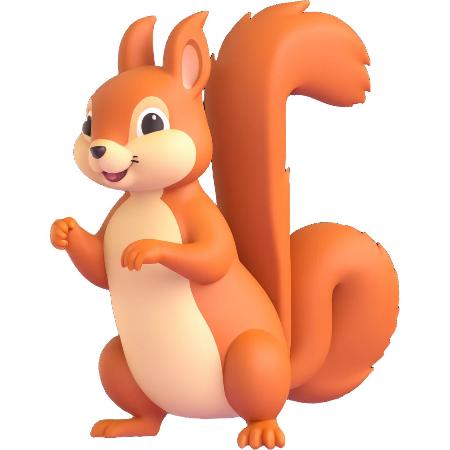 A squirrel emoji