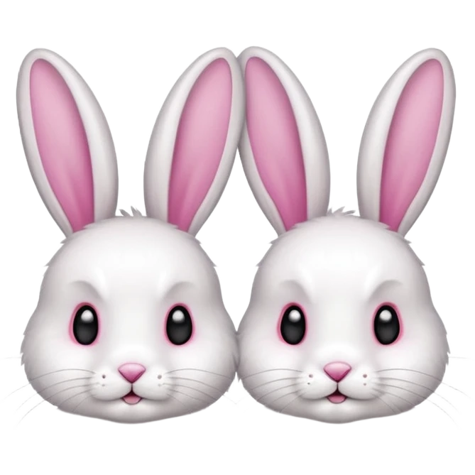 2 robbits , Clone. emoji