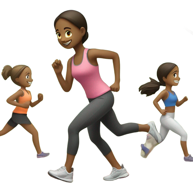 A girl's healthy lifestyle emoji