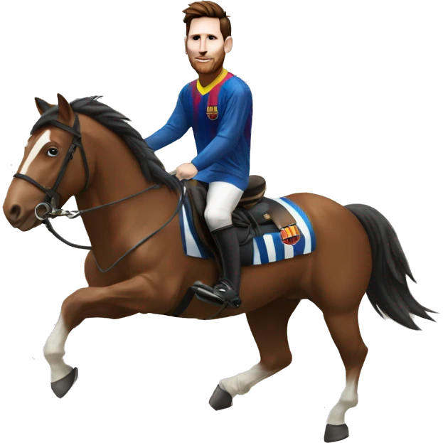 Messi sur un cheval  emoji