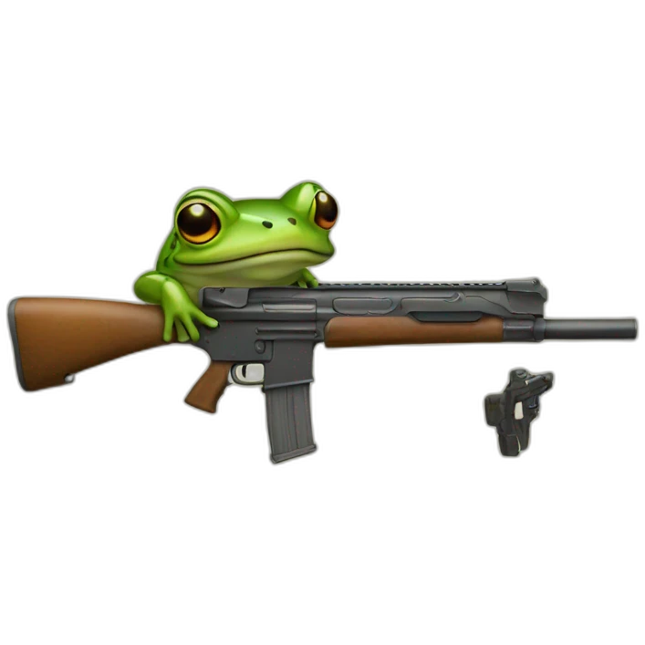 frog-with-gun emoji