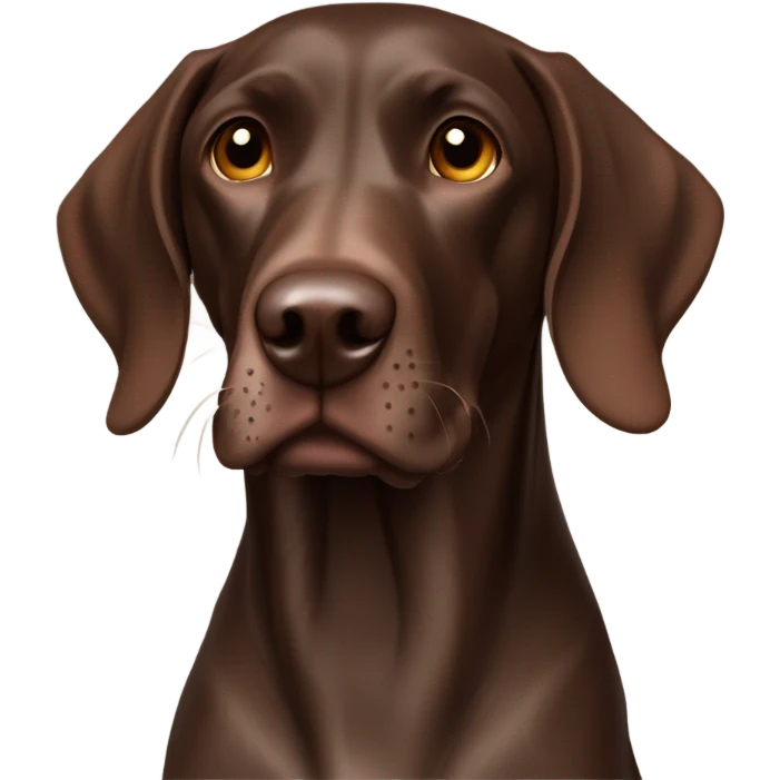 Brown German shorthair pointer emoji