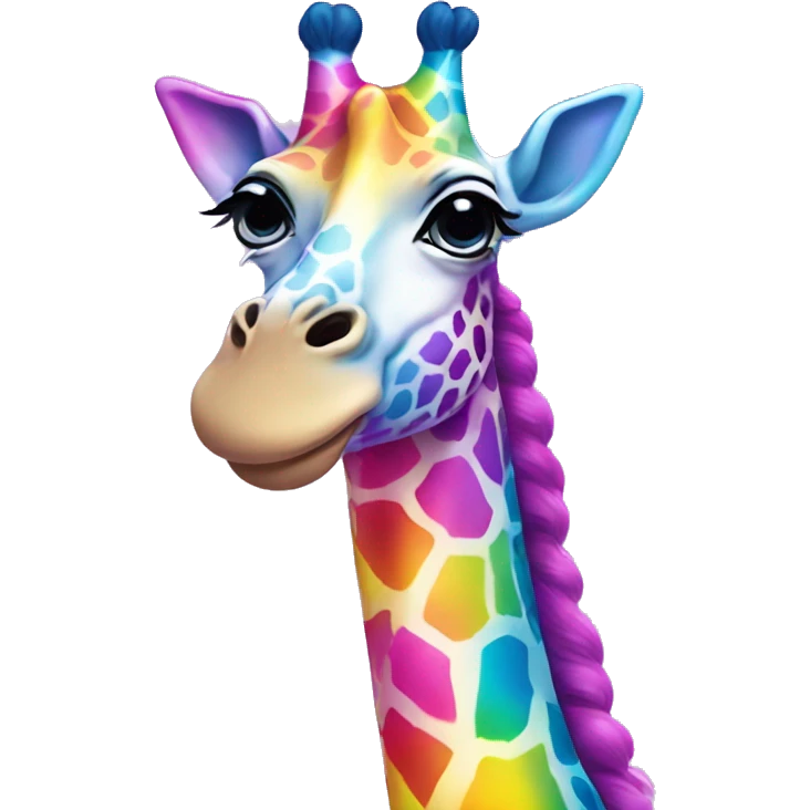 lisa frank rainbow giraffe emoji