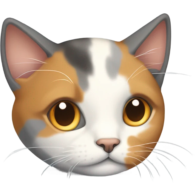 Diluted calico cat sleeping emoji