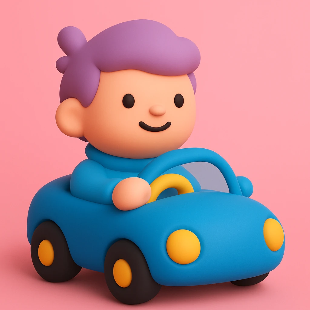 person driving a car emoji