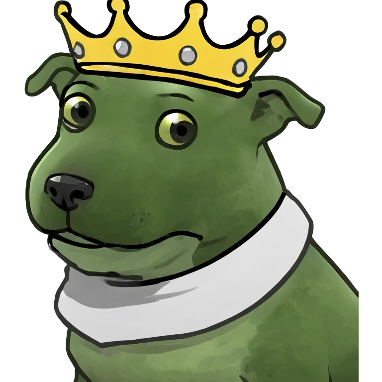 Dog as royalty emoji