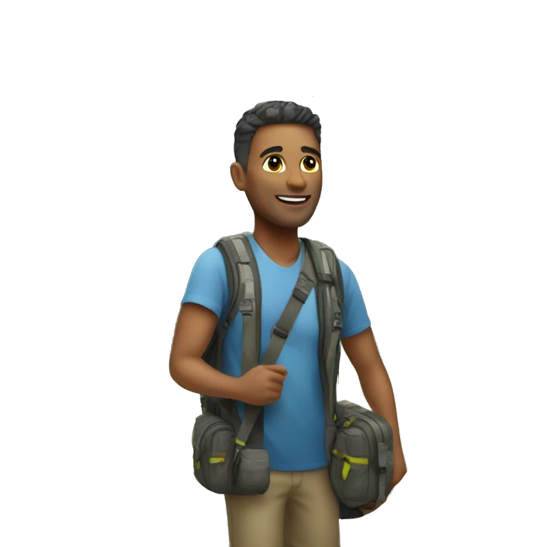 Tourists in mountain  emoji