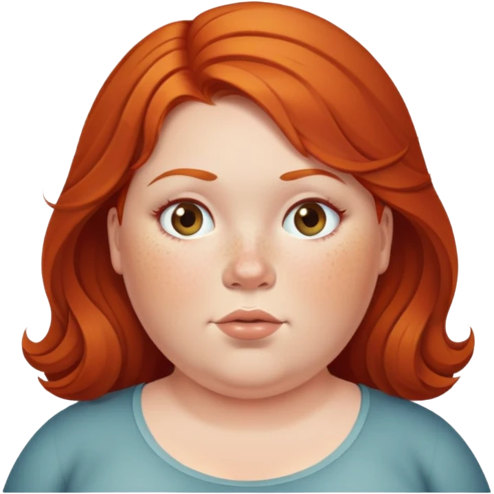 Fat redhead girl emoji