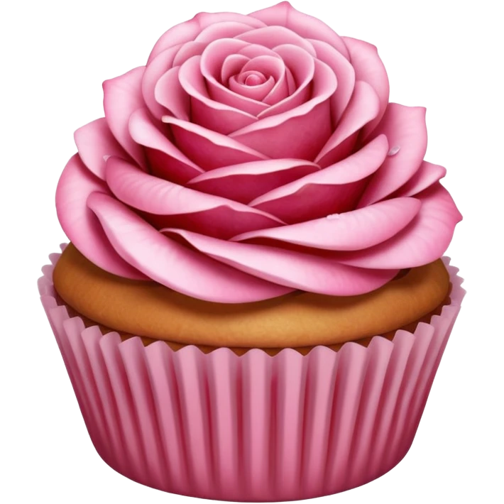 Apple rose cupcake emoji