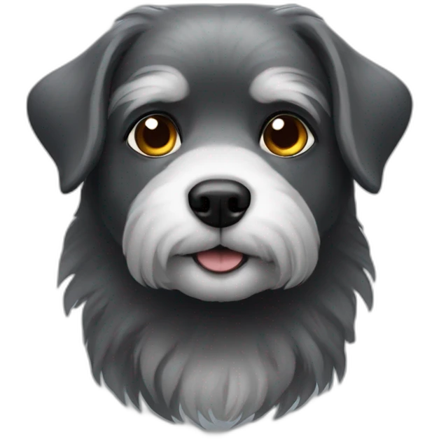 dark-grey-small-dog-with-halo emoji