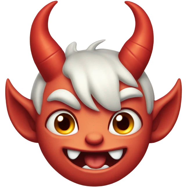 Little naughty devil laughing  emoji