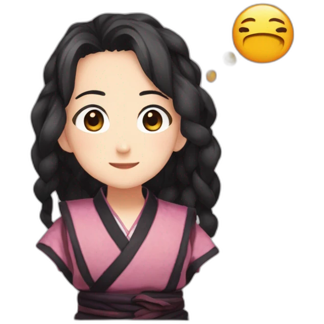 Nezuko qui touche sont nee emoji