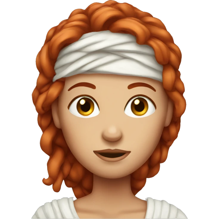 Female red hair mummy emoji