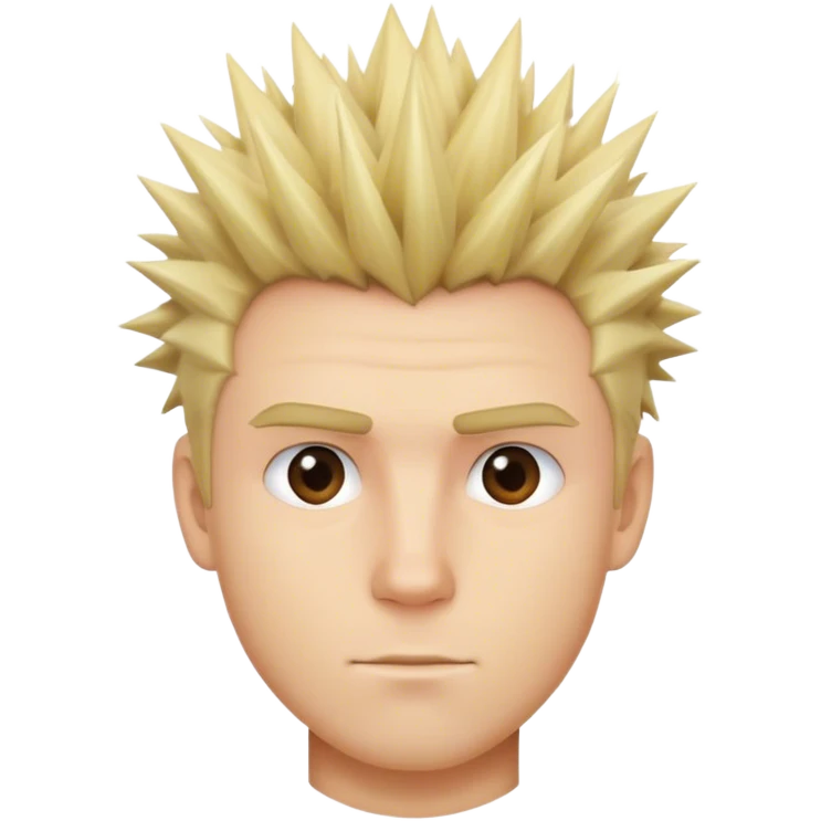 blonde male hair spiky textured top with natural volume emoji