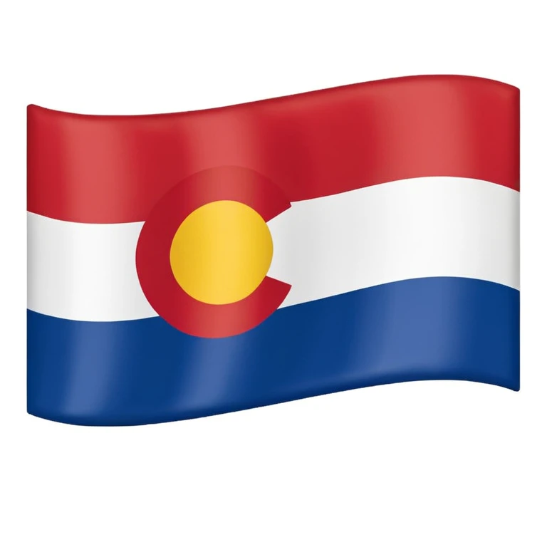 Colorado state flag as a emoji emoji