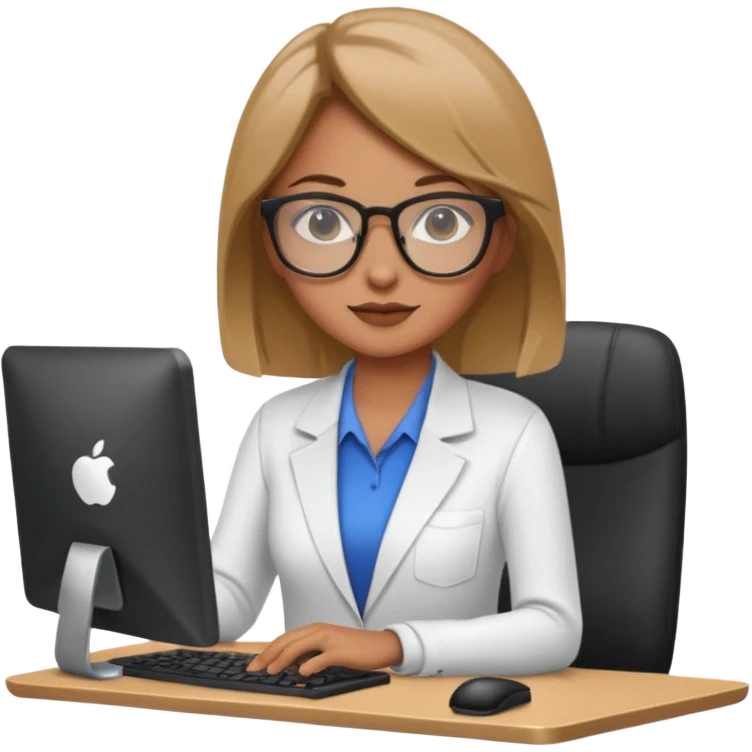 girl seo specialist on pc emoji