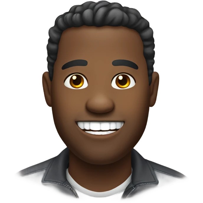 Big african American man. Gap in teeth. emoji
