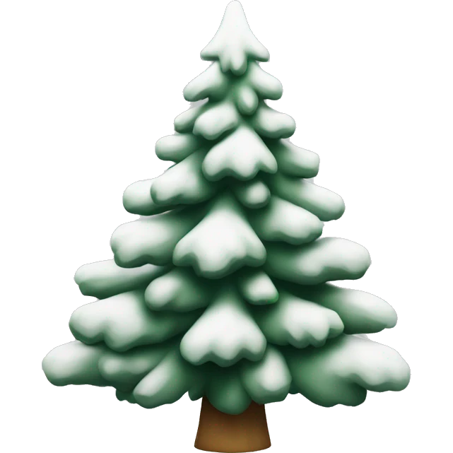  actual white fir christmas tree isolated.  emoji