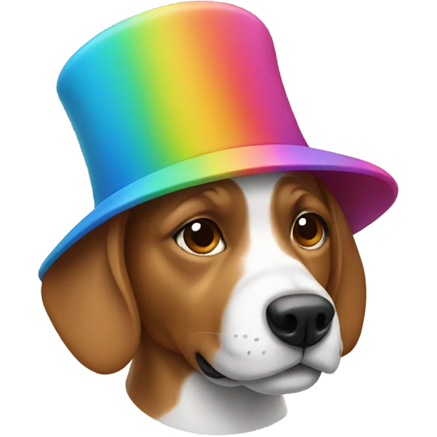 dog wearing hat emoji
