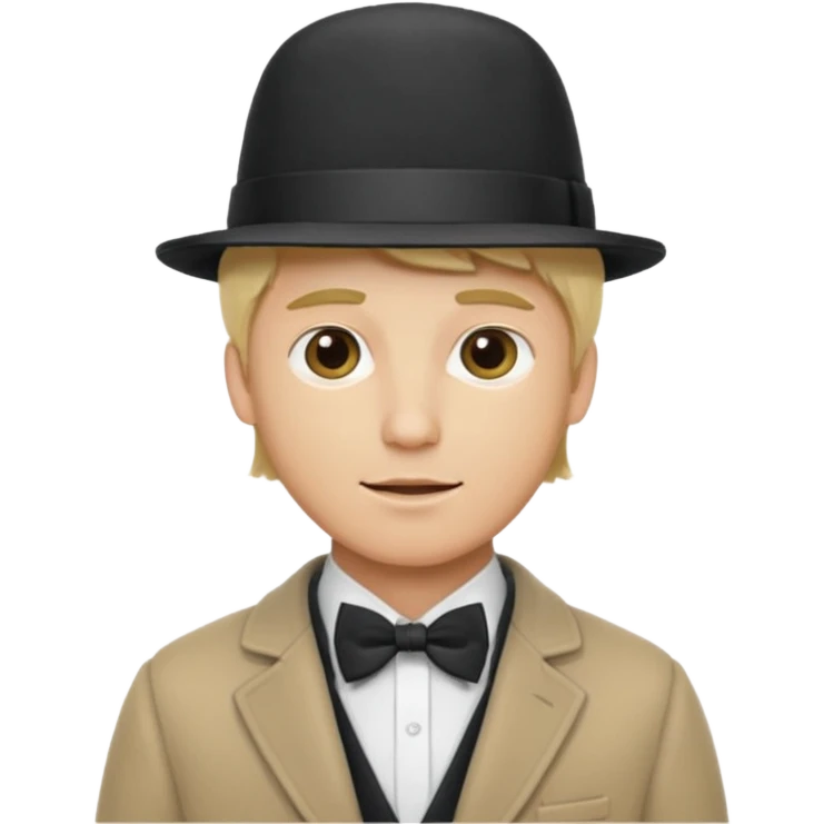 Bow Ties, Coats, and hat, man, modern, blonde man emoji