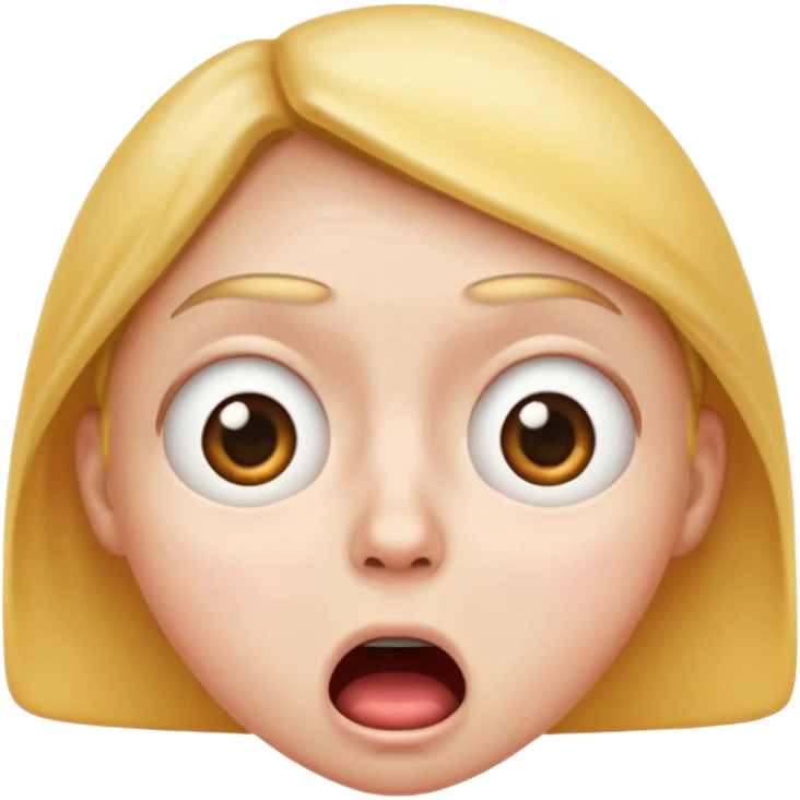 traumatized face emoji, wide eyes, trembling mouth, sweat, shocked expression emoji
