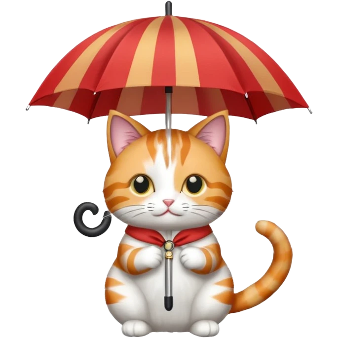cat with umbrella emoji
