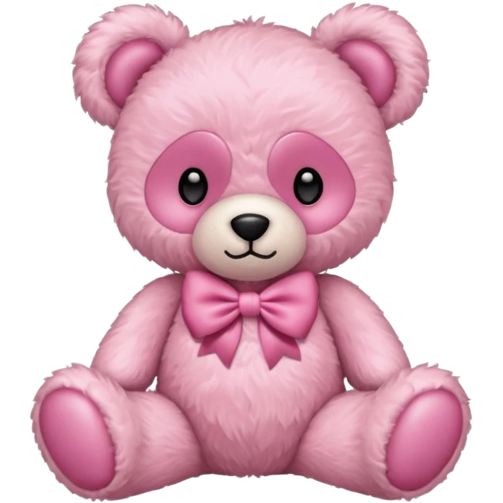 pink bow teddy bear solo emoji