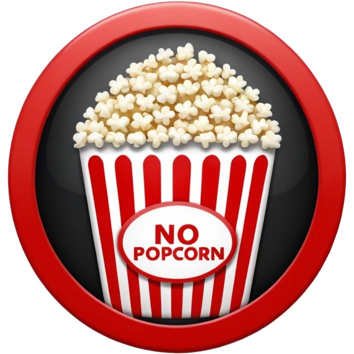 Знак запрещающий есть попкорн в кинотеатрах emoji