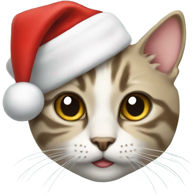 Cat with Santa hat emoji