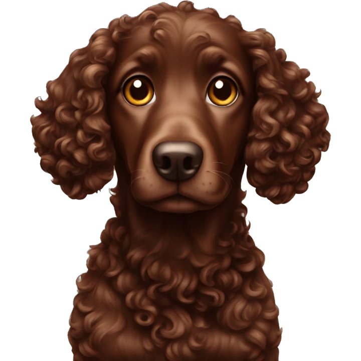 Chocolate curly dog emoji