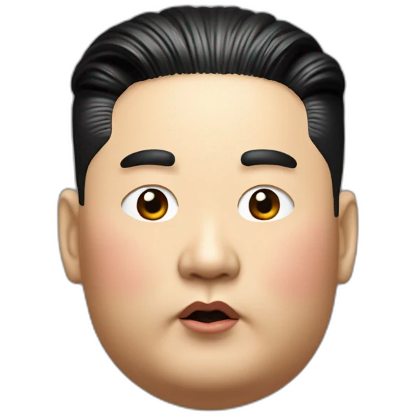 Kim Jong Un avec du rouge a levre emoji